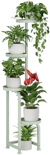 Bamworld Corner Plant Stand Indoor Outdoor Tall Metal Flower Pot Stands by Bamworld