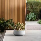 Kante Accent Round Bowl White Concrete Planter 14.2" Dia, Outdoor - Image 6