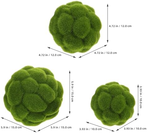 Cabilock 6 Pack Faux Moss Balls Decorative for Bowls, Artificial Green Topiary Orbs in 3 Sizes 2.3, 4.7 and 5.9 Inches, Bowl Fillers for Home Table Centerpieces, Wedding and Garden Decor - Image 4