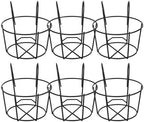 Toddmomy 6pcs Wall Planter Brackets Metal Flower Box Hangers for Balcony Easy to Install Planter Iron Stands for Indoor and Outdoor Use for Hanging Plants and Decorations - Image 4