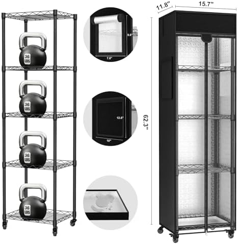 Small Greenhouse for Indoors, 5 Tier 15.7" L×11.8" W×62.3" H - Image 5