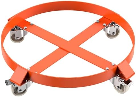 1000Lb Heavy Duty Rolling Dolly Planter Caddy - 4 Caster Wheels Round Drum Dolly, for Potted Plants & Drums (1 Pack) by Acekool
