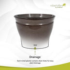 Headwind Glazed Ironstone Avery Collection Decorative Plant Pot – 14" Pebblewood Brown Glazed Decorative Pot – Lightweight & Durable Flower Pots for Indoor Plants - Outdoor Planter by Robert Allen - Image 6