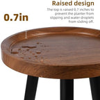 KGPLOME Indoor Plant Stand,Tall Stand with Raised Design(Walnut,12x10.8 in) - Image 4