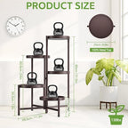 iDavosic.ly 5 Tier Large Plant Stand Indoor Outdoor, 10 Inch Tray, Bronze - Image 4