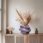 Ceramic Pots for Plants - 10.6 Inch Ceramic Plant Pots Indoor with Drainage Hole, Unique Planters for Indoor Outdoor Plants, Decorative Planter, Garden Room Decor, Housewarming Gifts, Purple - Image 7