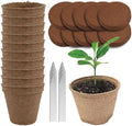 Seed Starter Kit - 10 Peat Pots, Coco Coir Discs & Markers by GardenHaven
