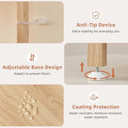 YUFAM 3-Tier Corner Shelf, Natural - Image 4