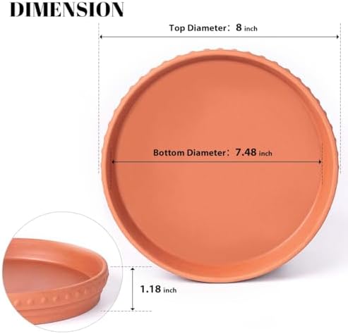 Glazed Terracotta Pot Sets & Saucers Set - Image 5