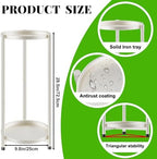 2 Tier Plant Stand Indoor Tall, White Corner Tiered Round Plant Stand for Indoor Multiple Plants, Metal Flower Pot Stands Outdoor Holders Plant Shelf Display Rack for Balcony Living Room - Image 2