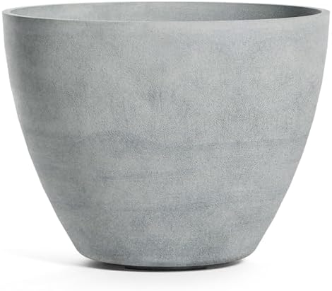 Lupo Tapered Indoor/Outdoor Planter, 20x15in Concrete Stone by Cosapots