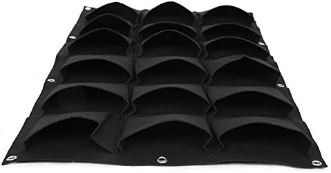 Vertical Hanging Garden Planter Wall Mounted Plant Grow Bag for Indoor Outdoor Decoration,Black (18 Pockets) - Image 7
