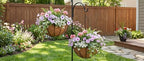 Kingbuy 14" Metal Hanging Basket with Coconut Liner – 6.5" Depth, Rust-Resistant Wire for Ferns & Herbs, Adjustable Chains & S-Hook for Balcony Porch Kitchen Window, 2 Pack - Image 5