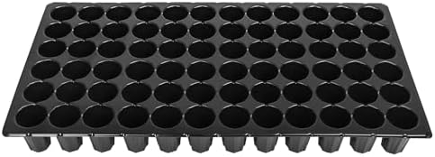 SUNPACK 21" x 11" Heavy Duty 72-Cell Circular Insert Tray, Black, 2.5" (Pack of 10) - Ideal for Greenhouses or Indoor Gardening - Holds Up to 72 Different Seeds - Image 2