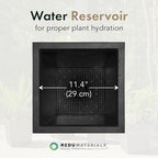 Tierra Verde Citadel Horizon Self-Watering Square Planter, Black, 13.5"x26" - Image 5