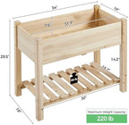 Yaheetech 34" Raised Garden Bed with Legs, Wooden Planter Box, 2Pcs - Image 2