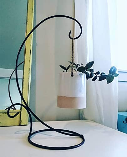 K KILIPES 2 pack 18" H Ornament Display Stand, Metal Black Iron Glass Ball Ornaments Rack Holder for Hanging Air Plants Terrarium Wedding Decor - Image 2