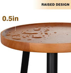 KINNARY Plant Stand Indoor, Mid Century Wood Plant Table Plant Holder with Raised Design,Heavy Duty Metal Tall Flower Pot Stand, Modern Home Decor Small Round Side End Table(11.8"x16") - Image 4