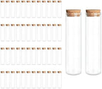 JIUYUE 50-Pack 2.03 oz (60ml) Glass Bottles & Test Tubes with Cork Stoppers by JIUYUEGlassjewelryfactory