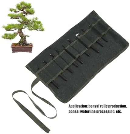9 Piece Professional Bonsai Tool Kit, Manganese Steel Carving Pruning Set with Handles Includes Brushed Knife, Shears, Gardening Tools for Bonsai Shaping - Image 2