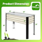 SnugNiture Raised Garden Bed with Legs, 48×18×32in, 2 Pack, White - Image 6