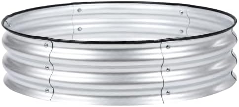 Aoodor 9" Tall 30" Metal Raised Garden Bed, Silver by Aoodor