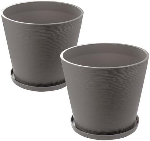 Kozyard 2Packs Round Planter Indoor Outdoor Plant Pots by Kozyard