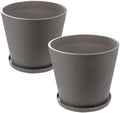 Kozyard 2Packs Round Planter Indoor Outdoor Plant Pots by Kozyard