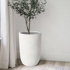 Oakrain 18" Tall Planter White Large Indoor Outdoor Decorative Pot - Image 7