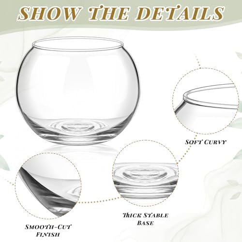 4 Pcs Fish Bowl Bubble Vase Bulk,6.1" h X 7.87" w - Image 2