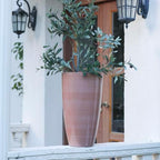 Sun-E 21" Tall Outdoor Planter 2 Pack, Terracotta-Look Round Plastic Pots - Image 4