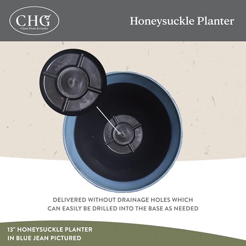 15" Honeysuckle Planter in Grained Beige - Image 3