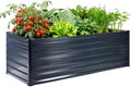 Galvalume Raised Garden Bed 8x4x1.95ft Tall Deep Planter Outdoor by FOYUEE