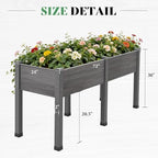AMERLIFE Raised Garden Bed, 72x24x30 Inch, Elevated Wood Planter Box - Image 7