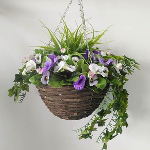 2 Pcs Handmade Rattan Hanging Flowerpot Planter Baskets for Indoor Plants Macrame Plant Hanger Style for Home and Balcony Decoration - Image 6