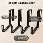Window Box Brackets Adjustable for Deck Railing - Image 3