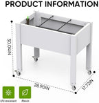 EasyUp Raised Garden Bed with Legs, UV Waterproof Resin Elevated Garden Beds Outdoor with Wheels, Standing Planter Box with Internal Cross Support & Water Level Detector for Indoor Outdoor Use(Ashen) - Image 2