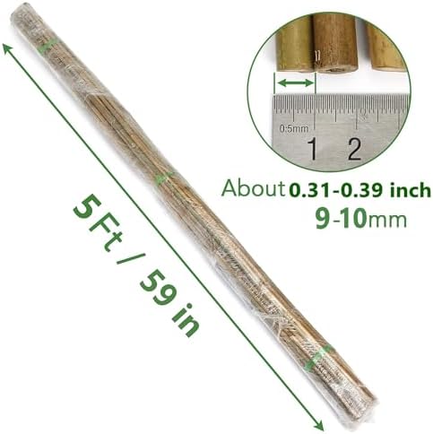 SWANGSA 55 Pack Bamboo Stakes for Plant 5 Feet(57.5inch) Bamboo Sticks for Garden Plant Support Stakes Poles for Tomatoes, Beans, Flowers, Trees, Indoor and Outdoor Climbing Plants - Image 4
