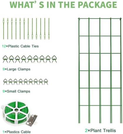 DoCred 39.4" H Cucumber Trellis, 2 Pack Foldable A Frame Garden Trellis - Image 6