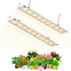 SZHLUX LED Grow Light 2FT Full Spectrum 2 Pack 80W (2×40W, 600W Equivalent) Sunlight Plant Light for Indoor Plants, Super Bright Grow Light Strips, Linkable Growing Light Fixture by SZHLUX