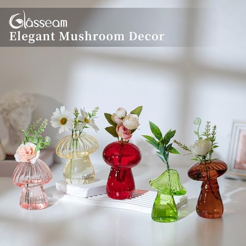Glasseam Mushroom Plant Propagation Station, Set of 5 Glass Terrarium Jars - Image 4
