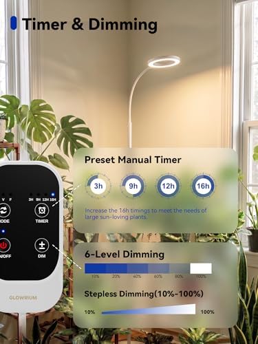 GLOWRIUM Grow Lights for Indoor Plants,Full Spectrum Plant Light with Stand - Image 6