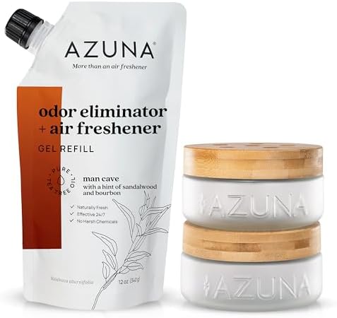 Azuna Home Odor Eliminator for Strong Odor | 2 Room Kit | Sandalwood by Azuna