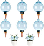 6 Pack Self Watering Globes 17oz Large Plant Watering Globes Top Fill, Self Water Planter Insert Indoor/Outdoor Plastic Water Bulbs Slow Release Terracotta for Plants, Blue by Unknown