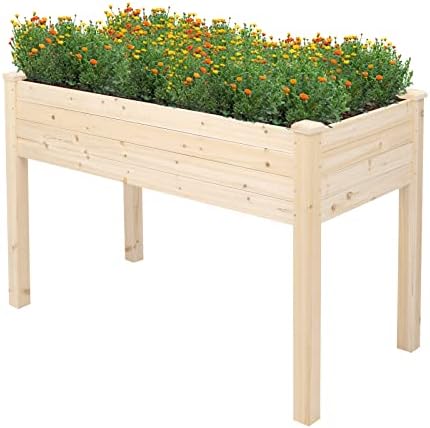 29.92''H Heavy Duty Raised Garden Bed,Wood Planting Frame with Bed Liner, Wood Elevated Planter with Legs for Vegetables Fruits Potato Onion Flower, Outdoor Sturdy Long Lasting Planter Box Kit - Image 5