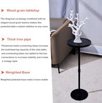 Round Small Side Table, Tiny Drink Table for Small Spaces, Black - Image 6