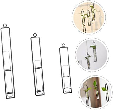 3pcs Glass Wall Hanging Propagation Tubes for Indoor Plants Xmas - Image 3