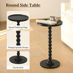 AWASEN Round Side Table, Small End Table for Small Spaces, Round Drink Accent Table Nightstand for Bedroom, Living Room, Corners, Office, Black - Image 4