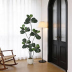 GarveeHome 6FT Artificial Ficus Lyrata Tree, Bendable Boughs, Modern White Pot Included, Perfect for Home Office Living Room Decor Indoor, Tall Artificial Tree for Housewarming Gift - Image 5