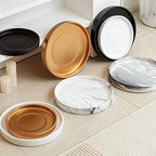 12 Inch Large Ceramic Saucer - Drainage Tray for Plant Pot (Matte Black) - Image 6